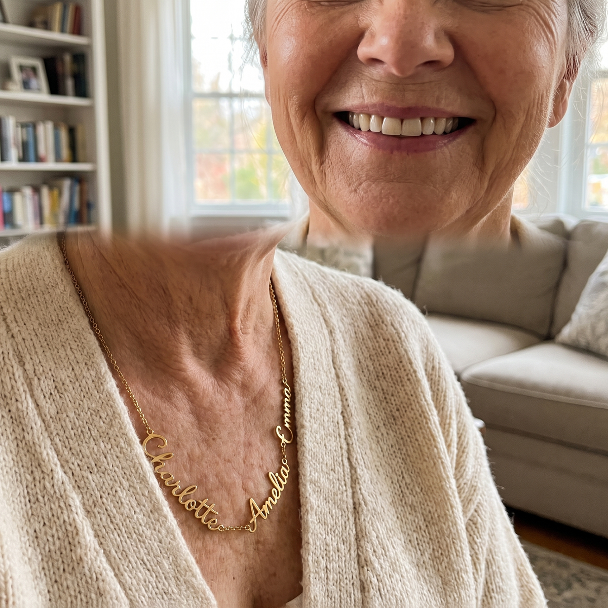 KALYS necklace worn at home